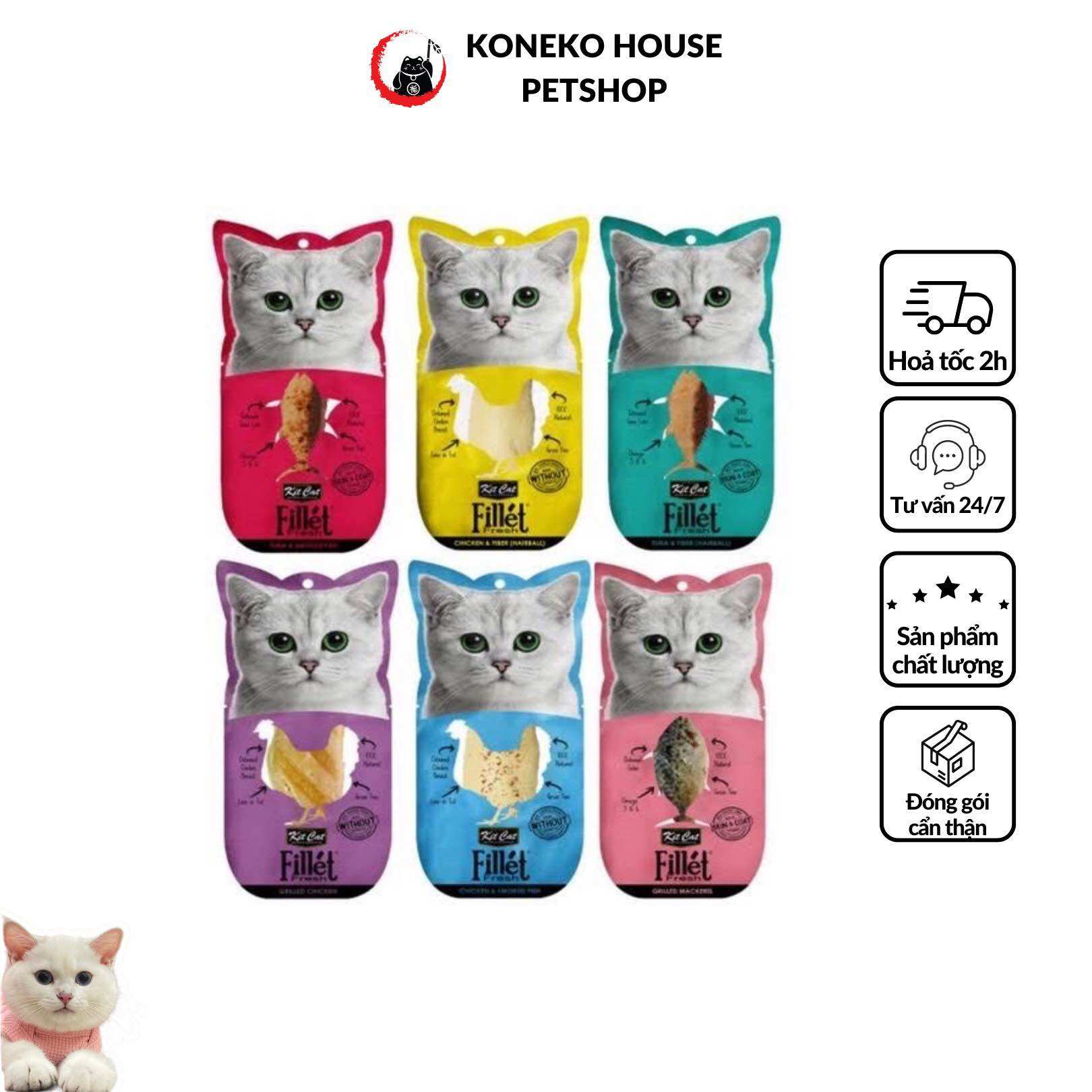 Thức ăn cho mèo - Phi lê Kitcat gói 30gr
