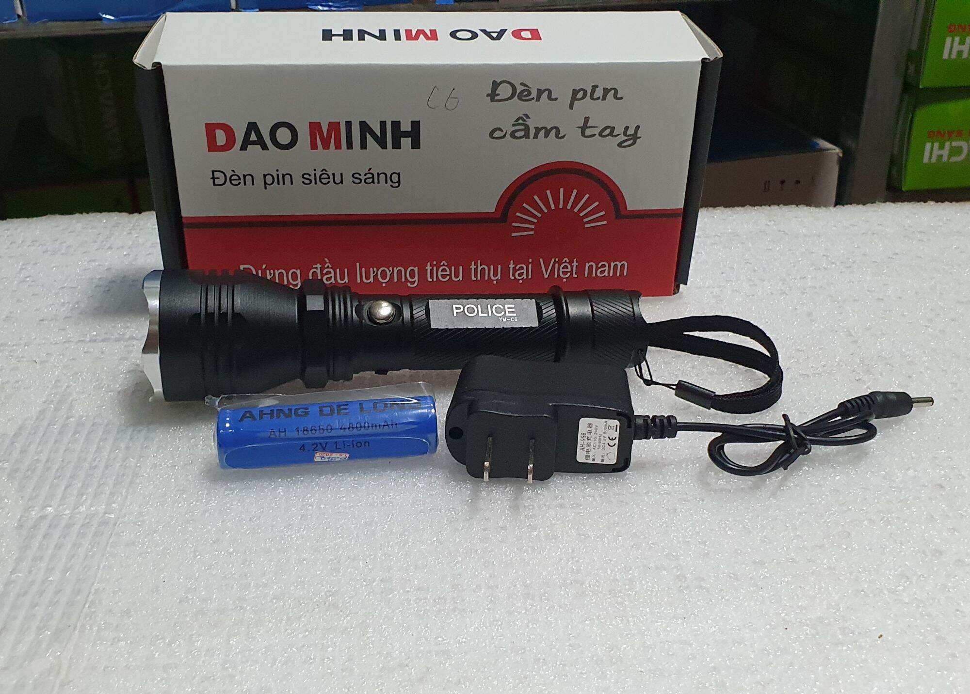 Đèn pin siêu sáng c6 .hàng loại 1 .bh 12 tháng