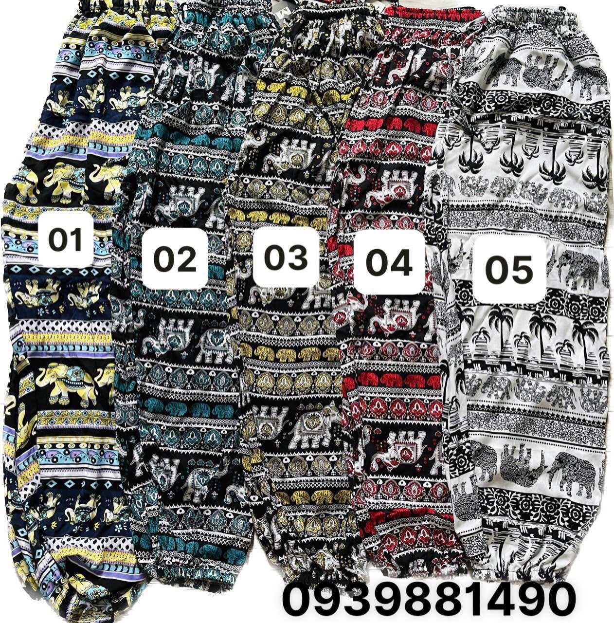 Quần dài thổ cẩm con voi nam nữ