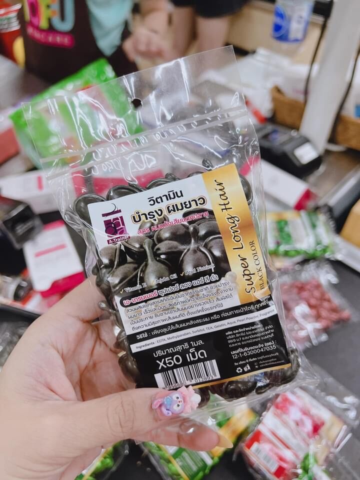 Bag of 50 Capsules of Thai Hair Serum