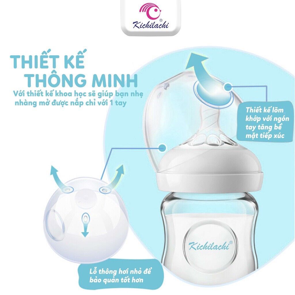 Bình sữa cổ rộng Kichi Natural 125ml, 260ml