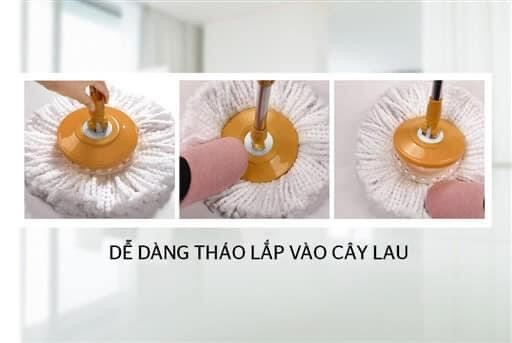 Bộ lau nhà xoay 360 độ Sunhouse KS-CL350PO - Bảo hành  6 tháng