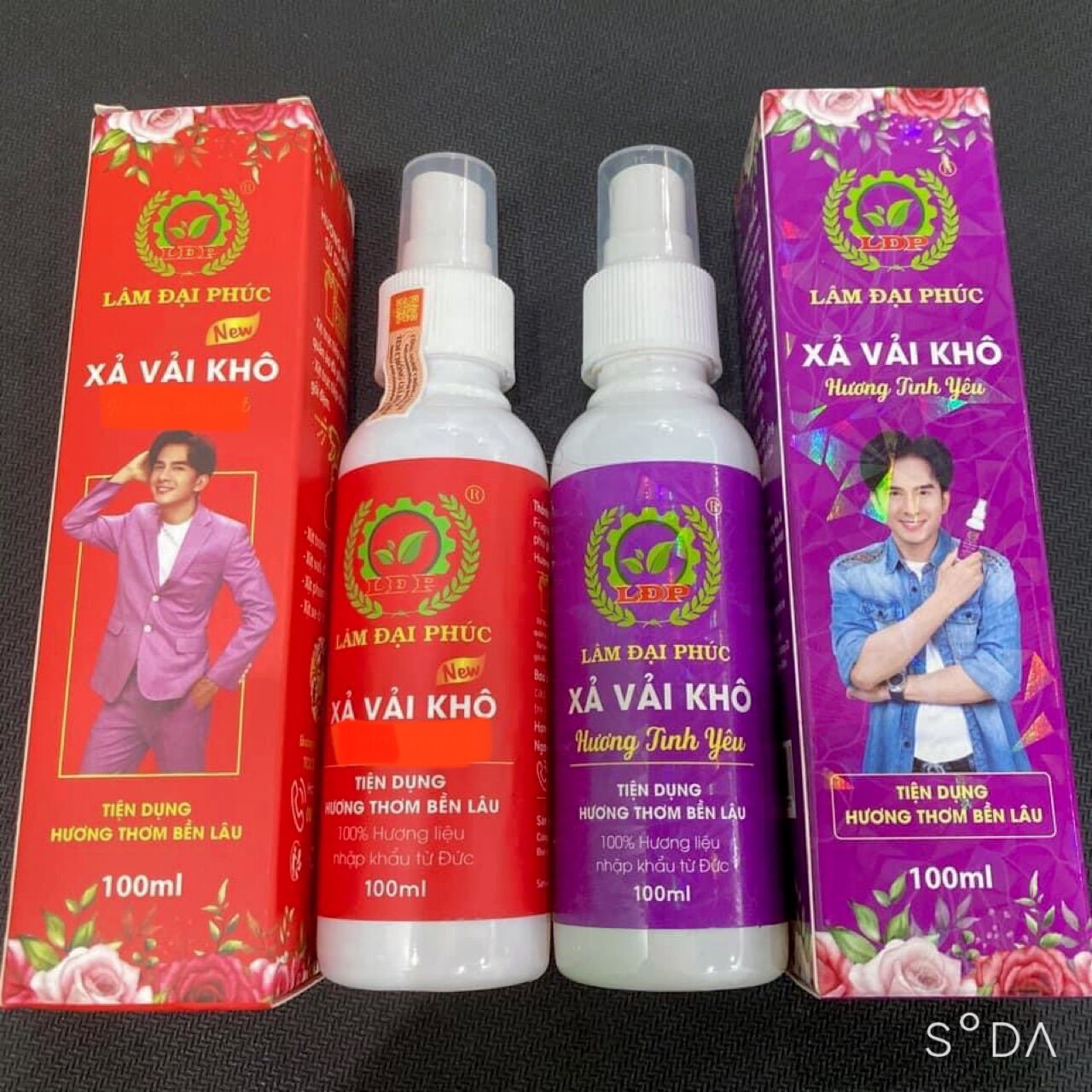 24 CHAI NƯỚC XẢ VẢI KHÔ ( màu đỏ ) - LÂM ĐẠI PHÚC