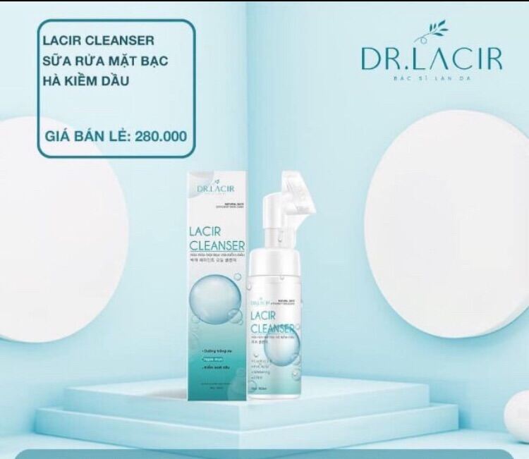 Sữa Rửa Mặt Bạc Hà Kiềm Dầu Ngừa Mụn Trắng Da Lamer Care - Dr.lacir