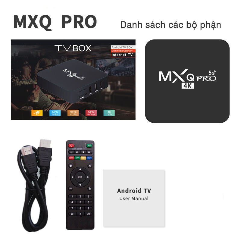 Android TV Box MXQ PRO MAX 4K tv box android11.1 4k 5g 32GB + 512GB Máy Phát Đa Phương Tiện 4 Nhân 4