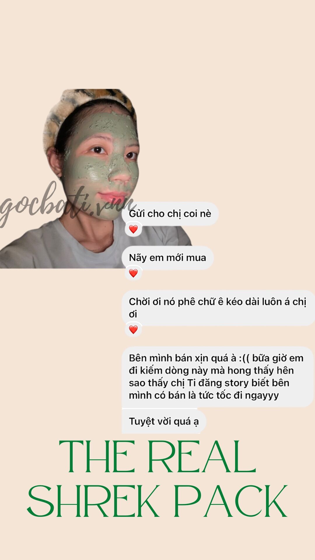 MẶT NẠ ĐẤT SÉT TƯƠI I'M THE REAL SHREK PACK