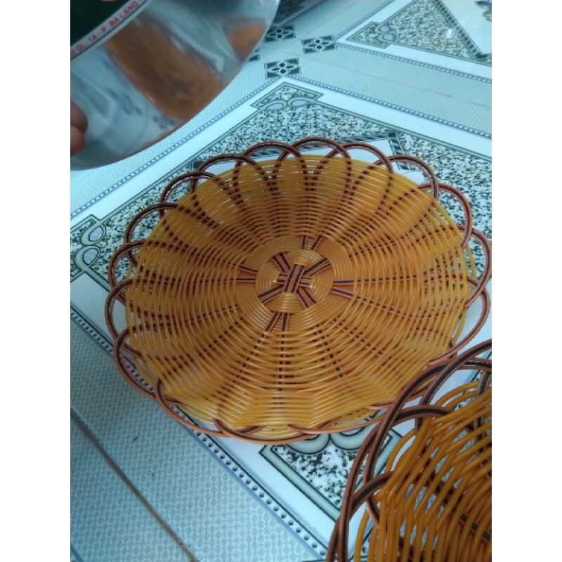 rổ đan giả mây để nồi cơm, nồi nhôm