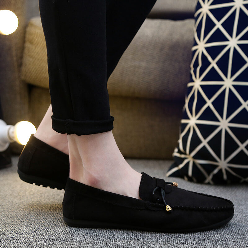 Giày Tods Mùa Xuân Giày Da Slip-On Cho Người Lười Thường Ngày Cho Nam Thoáng Khí Giày Sành Điệu Chàng Trai Xã Hội Tinh Thần Phong Cách Hàn Quốc Nam