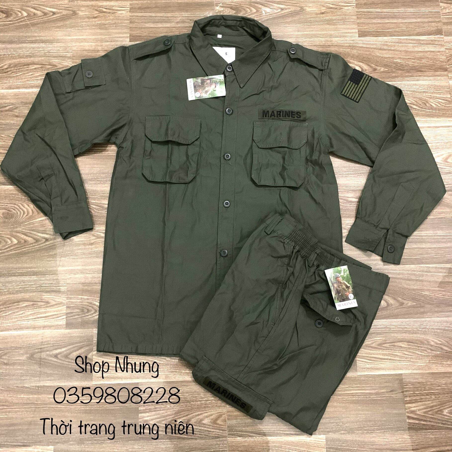 Bộ quần áo thô nhiều túi Nam Trung Niên chất cực đẹp ẢNH THẬT