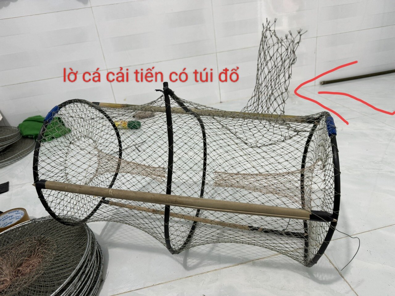 Combo 5c lờ cá cải tiến có túi đổ