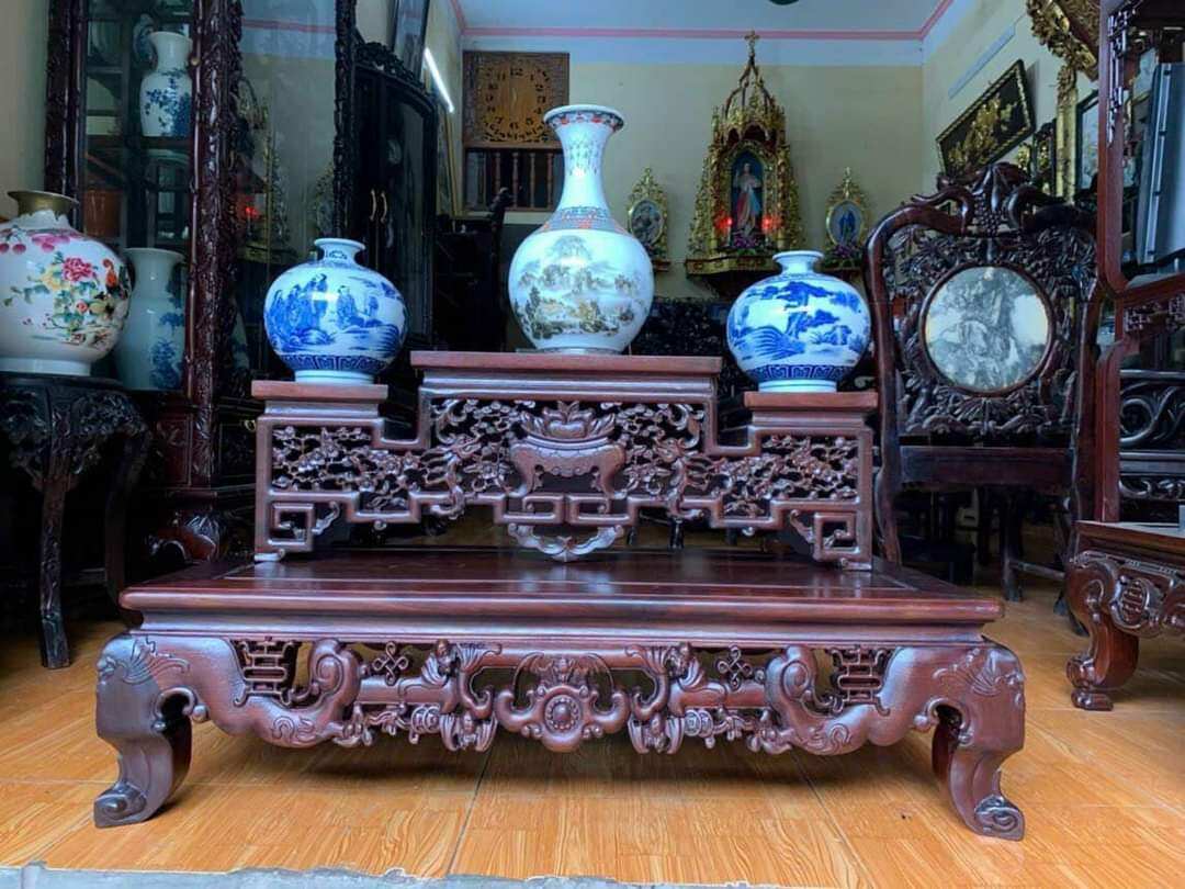 Bàn trà chạm khánh phúc