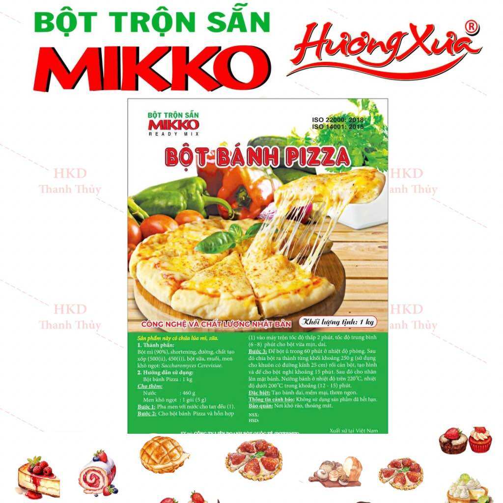 Bột làm bánh Pizza 1kg - Mikko Hương Xưa