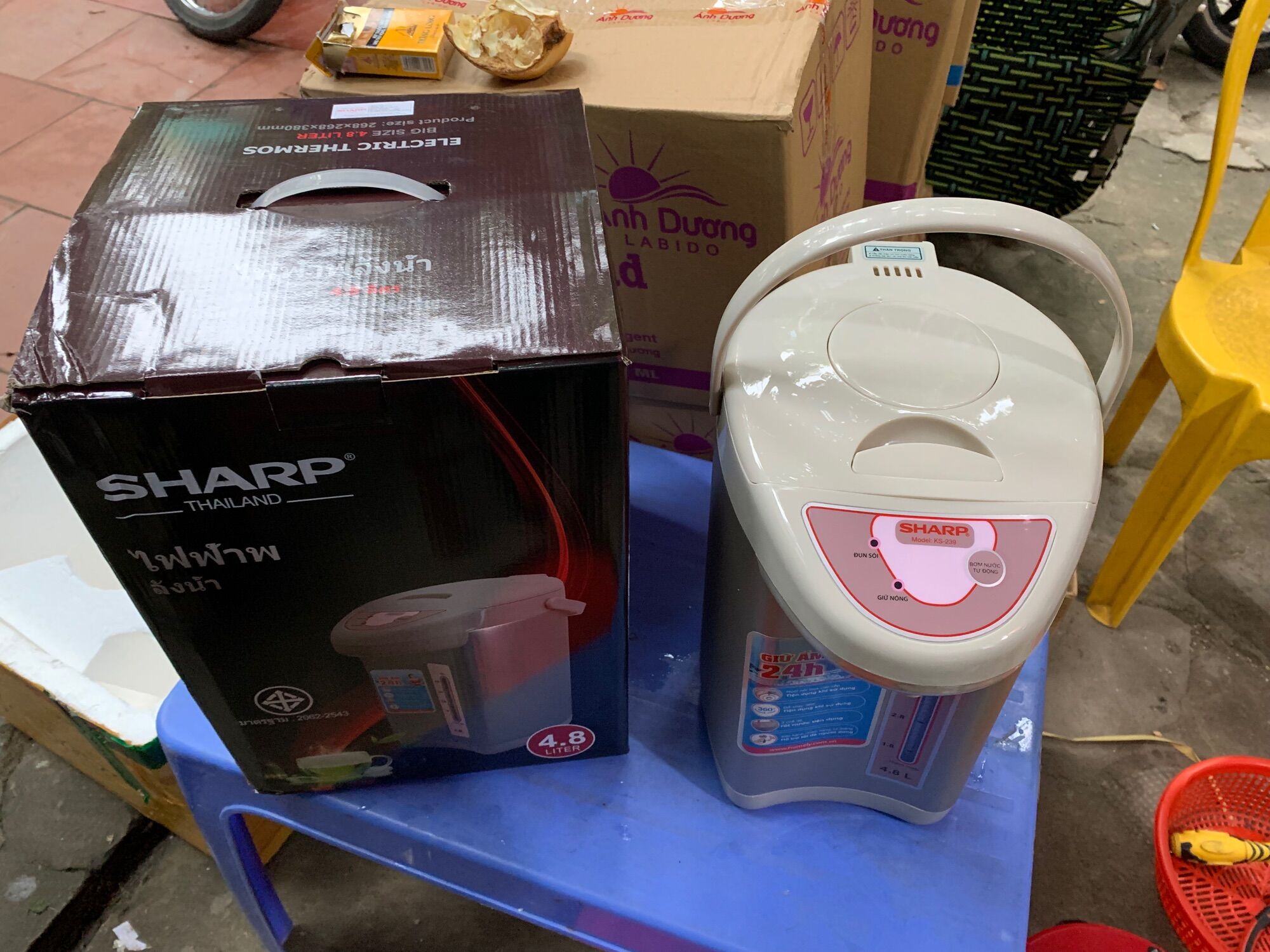 Phích điện sharp bình thuỷ điện công nghệ thái lan có bảo hành