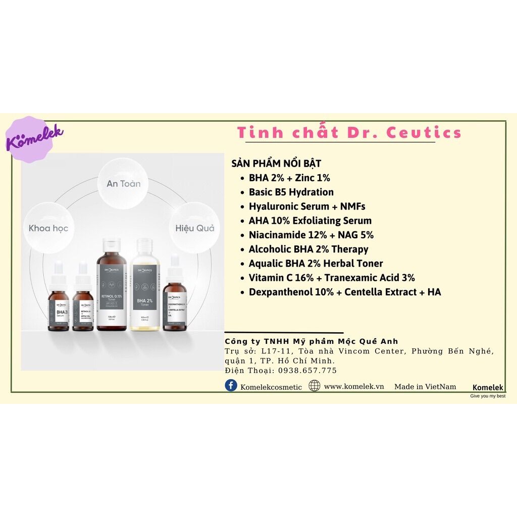 Tinh Chất Vitamin B5 Cấp Ẩm Và Phục Hồi Da DrCeutics - 30ml
