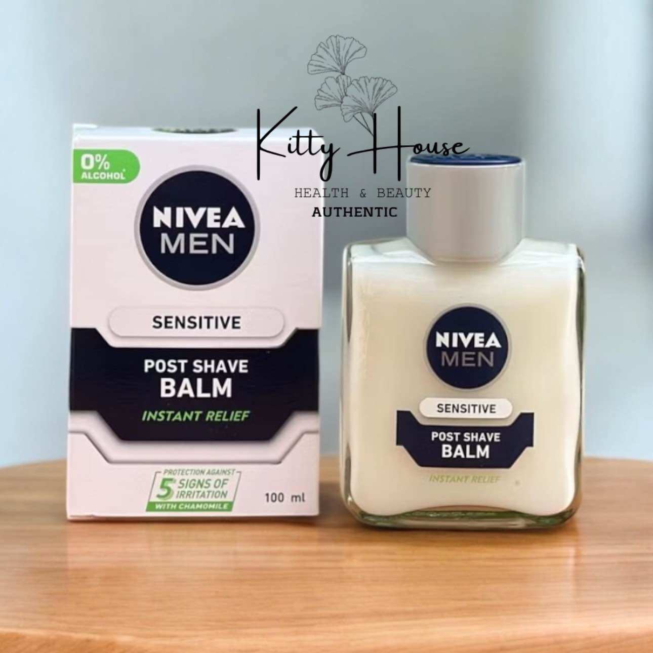 Kem dưỡng da sau cạo râu Nivea Men Sensitive Post Shave Balm 5 In 1 chai 100ml