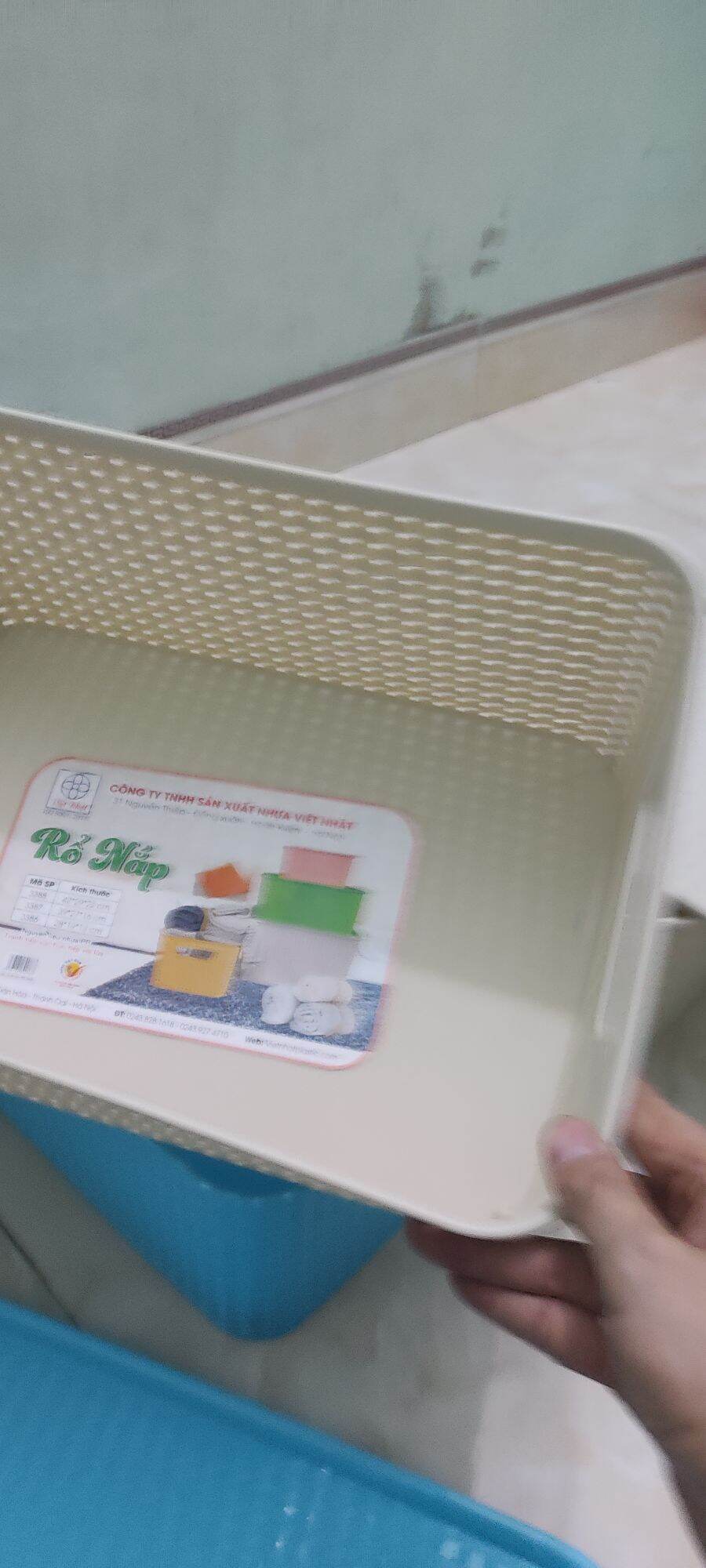 Rổ nhựa có nắp đậy Việt Nhật - Rổ giả mây đựng đồ chơi, quần áo có nắp