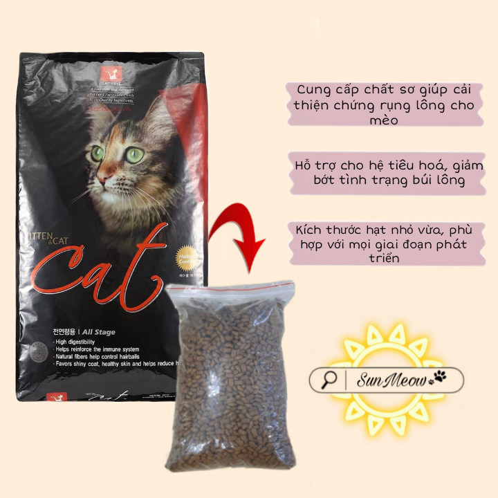 Hạt Cat Eye cho mèo mọi lứa tuổi  túi zip 1kg