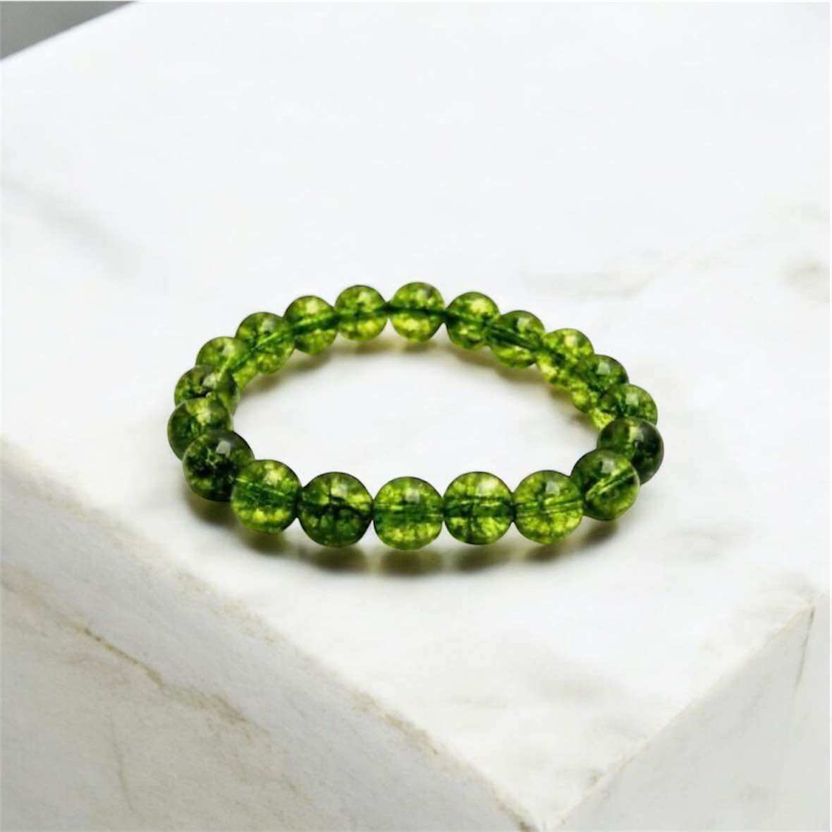VÒNG TAY ĐÁ PPRIDOT, 100% đá tự nhiên, Đá peridot tượng trưng cho sức mạnh, khả năng sinh tồn và lòng bao dung, nhân hậu của con người Mạng Mộc.