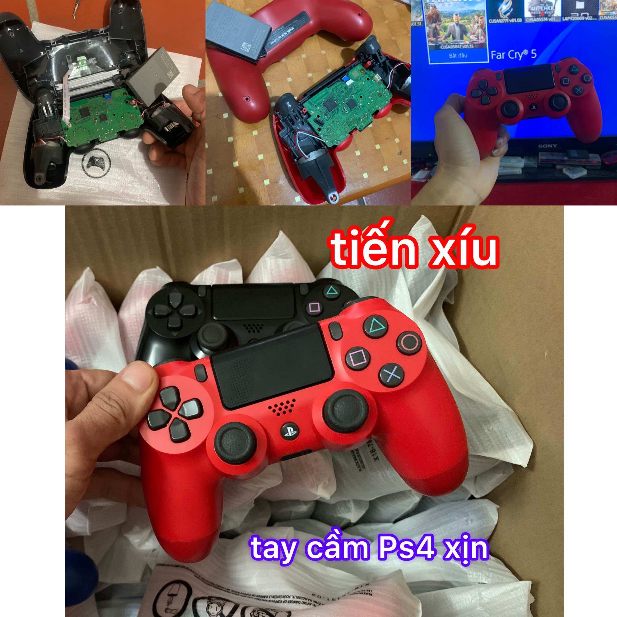 Tay cầm Ps4 cũ xịn chính hãng đời Slim Pro đẹp 95% đã qua sử dụng Random color Second Hand original ps4 controller tay ps4