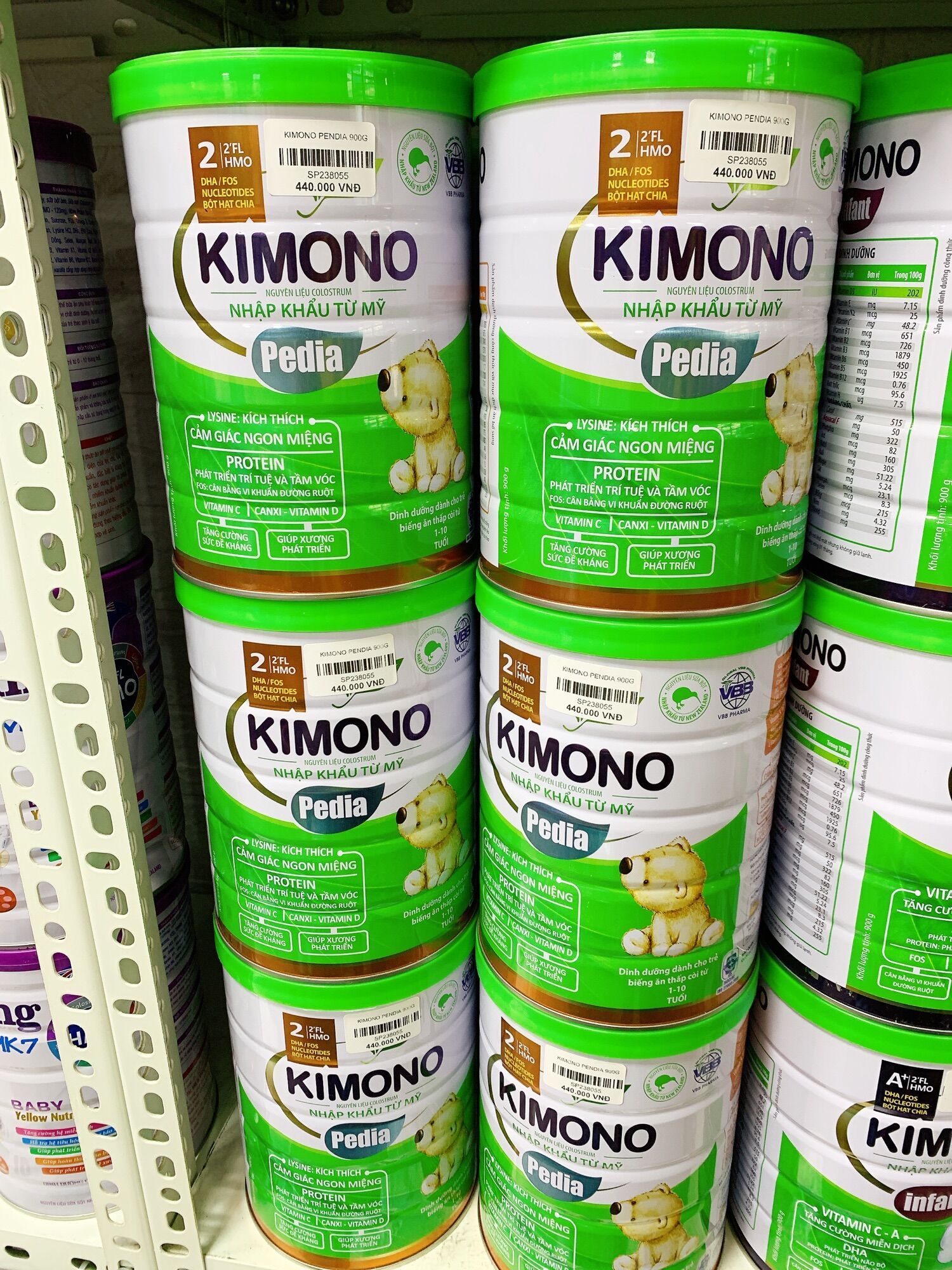 Sữa Kimono Pedia 900g date mới