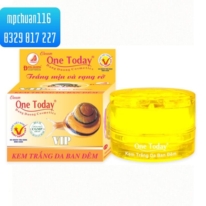 Kem dưỡng trắng da ban ĐÊM One Today ốc sên 15g