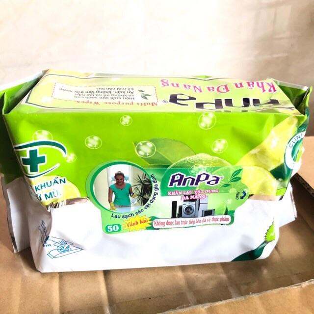 Gói khăn giấy ướt lau bếp đa năng 50 tờ/khăn giấy ướt đa năng/khăn lau bếp