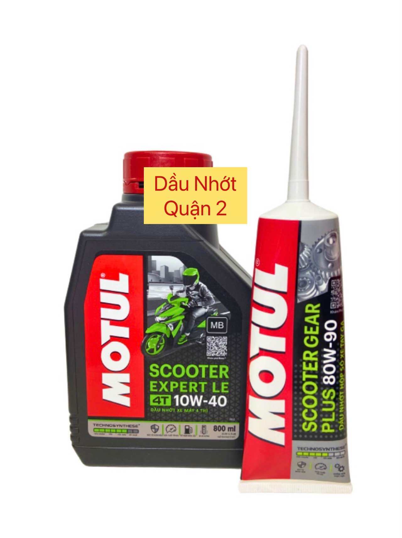 Combo Nhớt motul xe tay ga EXPERT 800ml + Tuýp hộp số motul 80w90