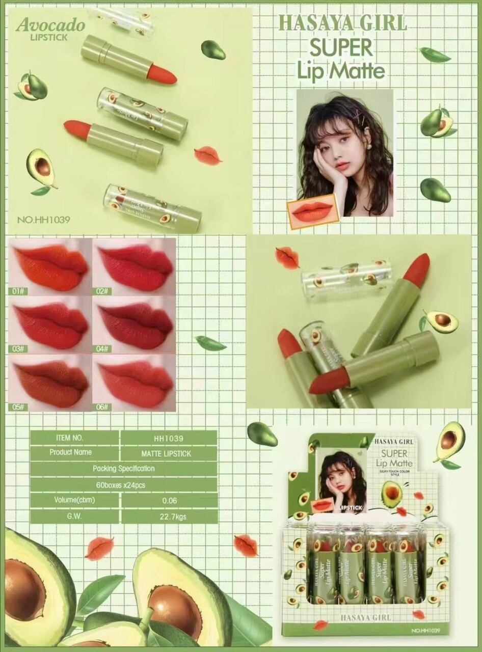 Set 6 son dưỡng bơ có màu thái lan