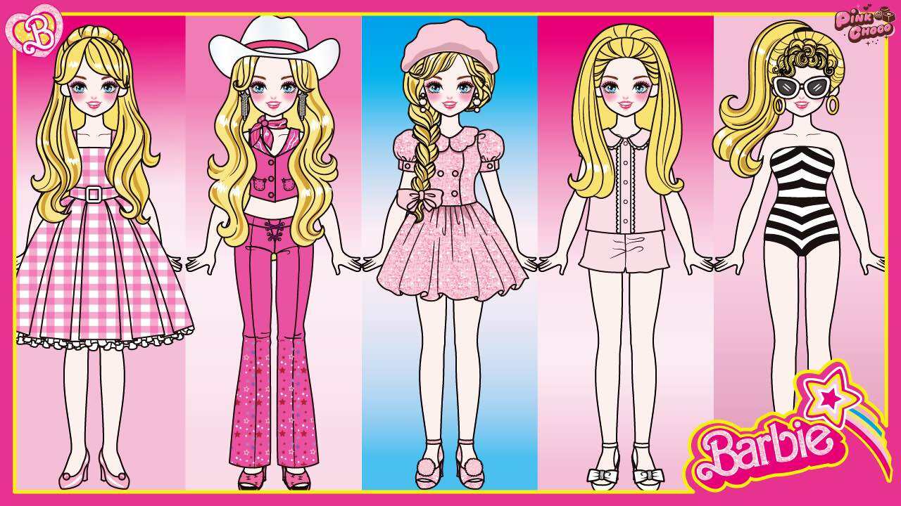 Sổ thời trang búp bê Barbies - Búp bê giấy