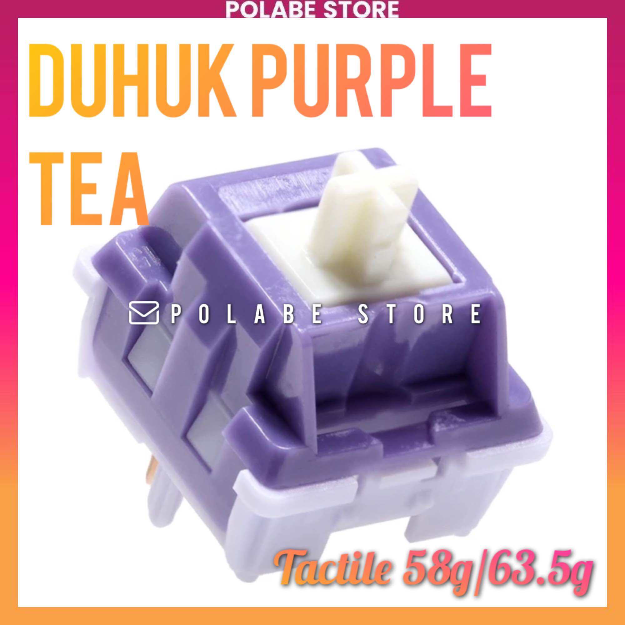 Công tắc Duhuk Bitter Tea Lumia Matcha v3 linear switch bàn phím cơ Duhuk Purple Tea tactile switch - Polabe Store