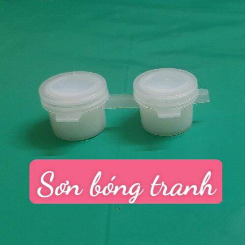 set 2 hũ sơn bóng phủ tranh sơn dầu DIY 6ml- Lili store