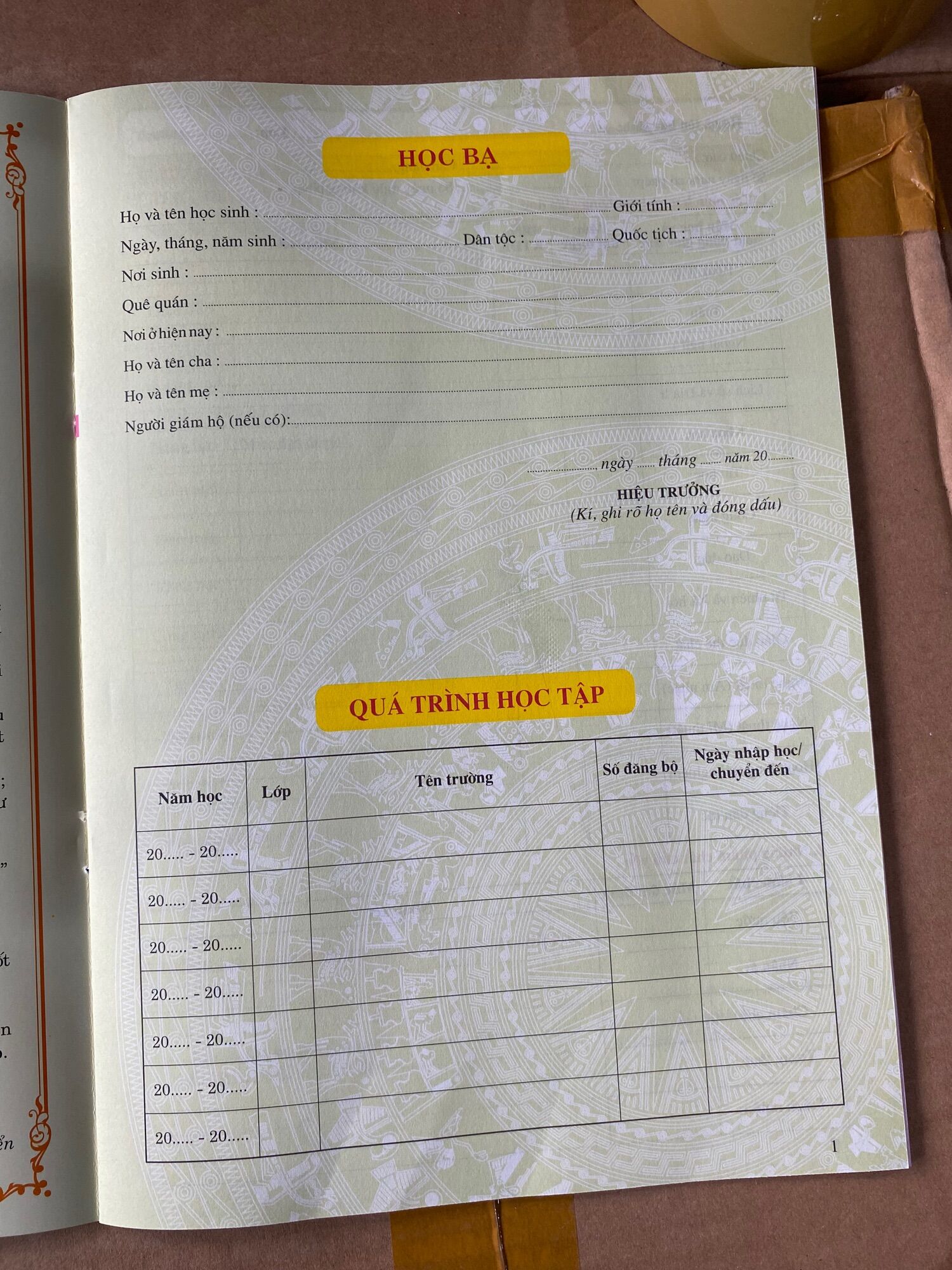 Học Bạ Tiểu Học Thông Tư 27 ( Mới Nhất )