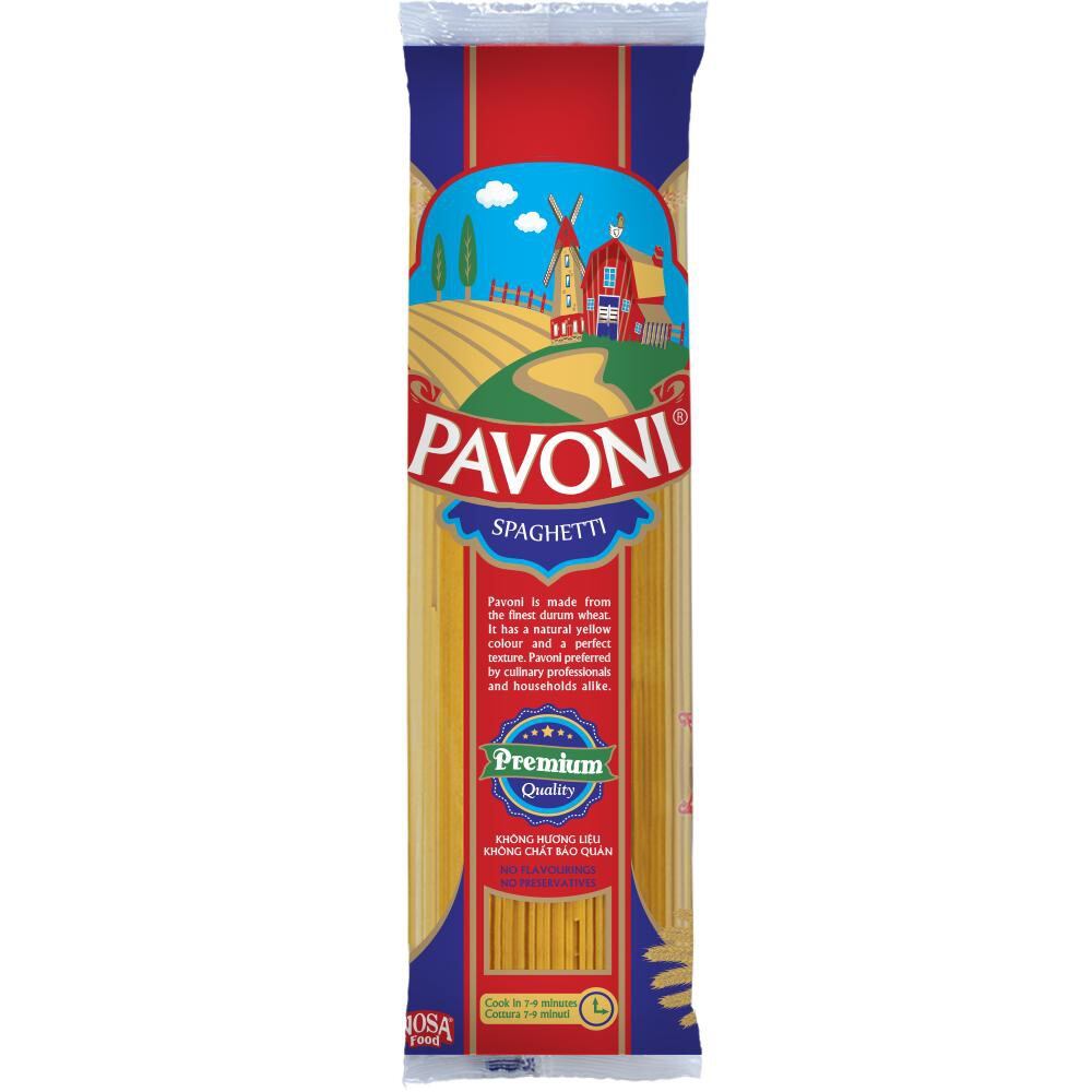 Mì ý spaghetti pavoni 400g- sp nhập khẩu châu âu 100% lúa mì