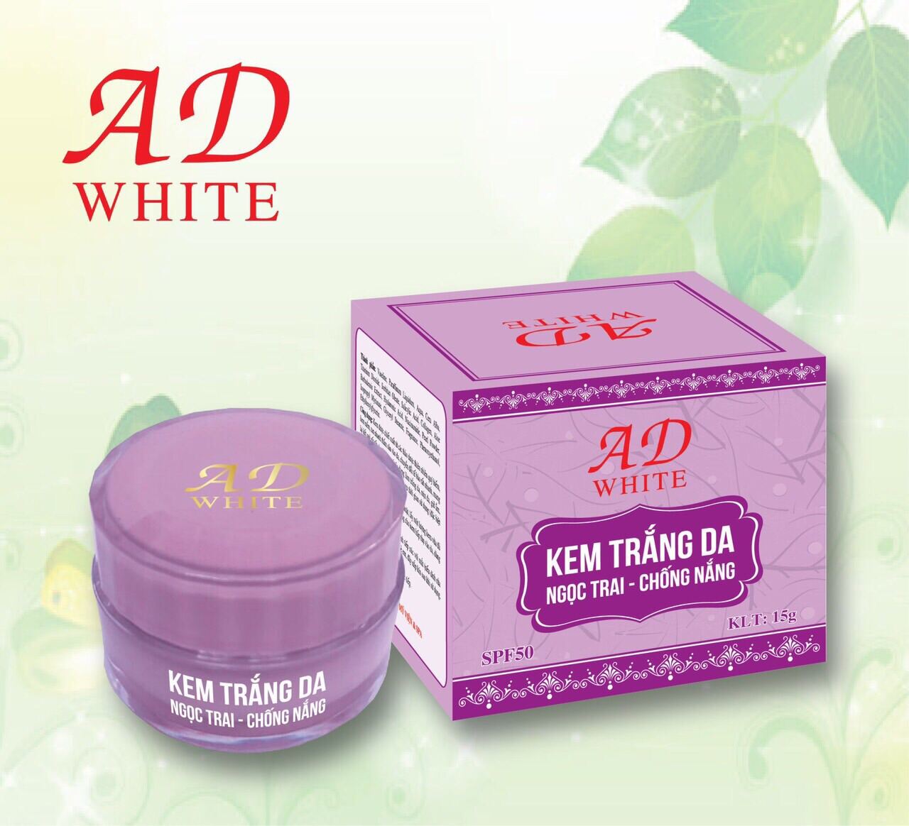 [Hcm]Kem Ad White Trắng Da Ngửa Lão Hoá Chống Nắng