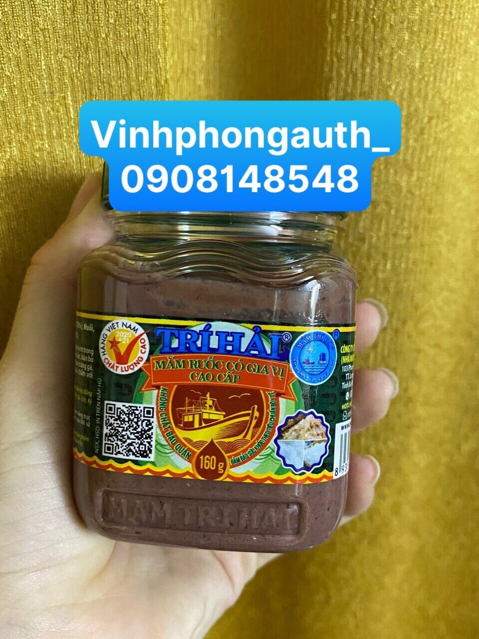 Mắm ruốc Trí Hải có gia vị cao cấp 160gr