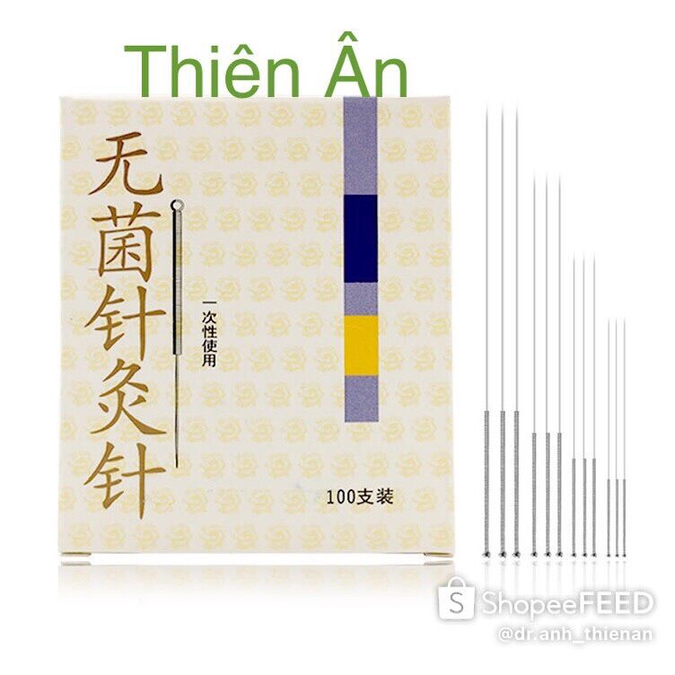 Kim châm cứu Vân Long - Hộp 100 kim