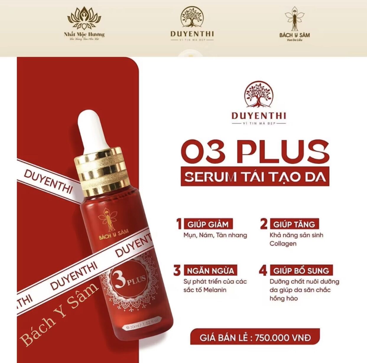 Bách Y Sâm 03 Plus CHUYÊN NÁM 30ML (Mẫu Mới Của Bạch Linh 3)