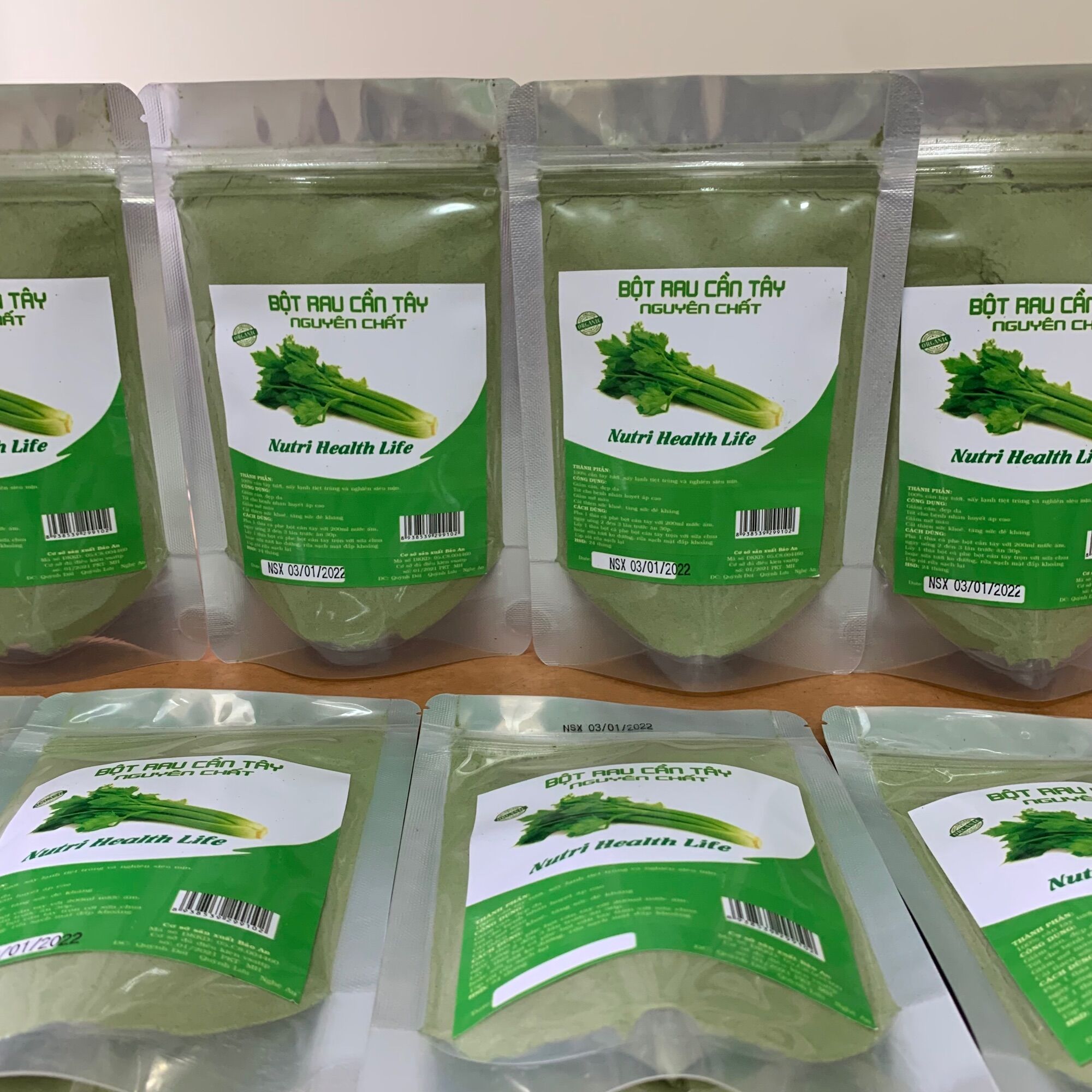 Bột cần tây nguyên chất sấy lạnh 100g
