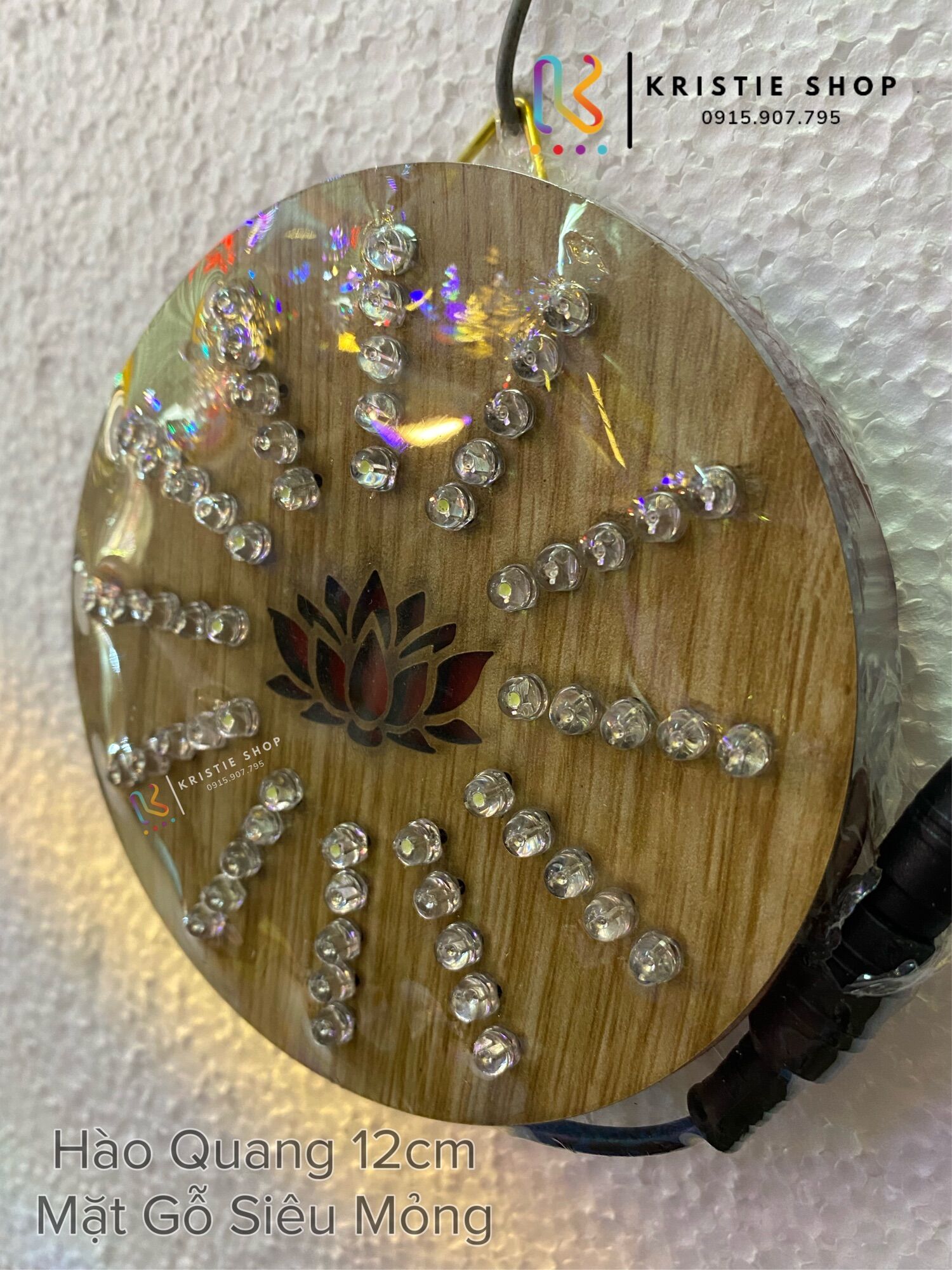 Hào Quang Gỗ Led 12cm Siêu Mỏng