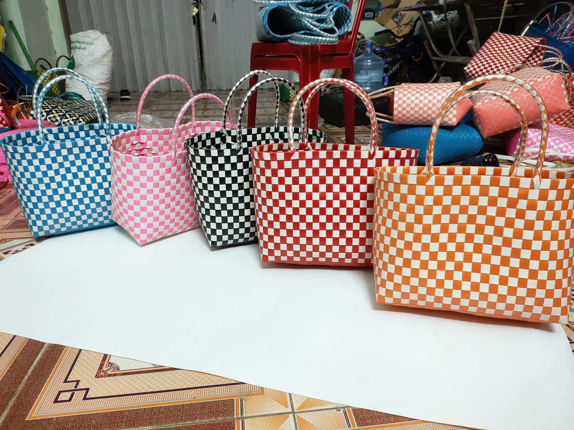 Giỏ xách đan tay size 30cm, giỏ hanmade, làn đi chợ