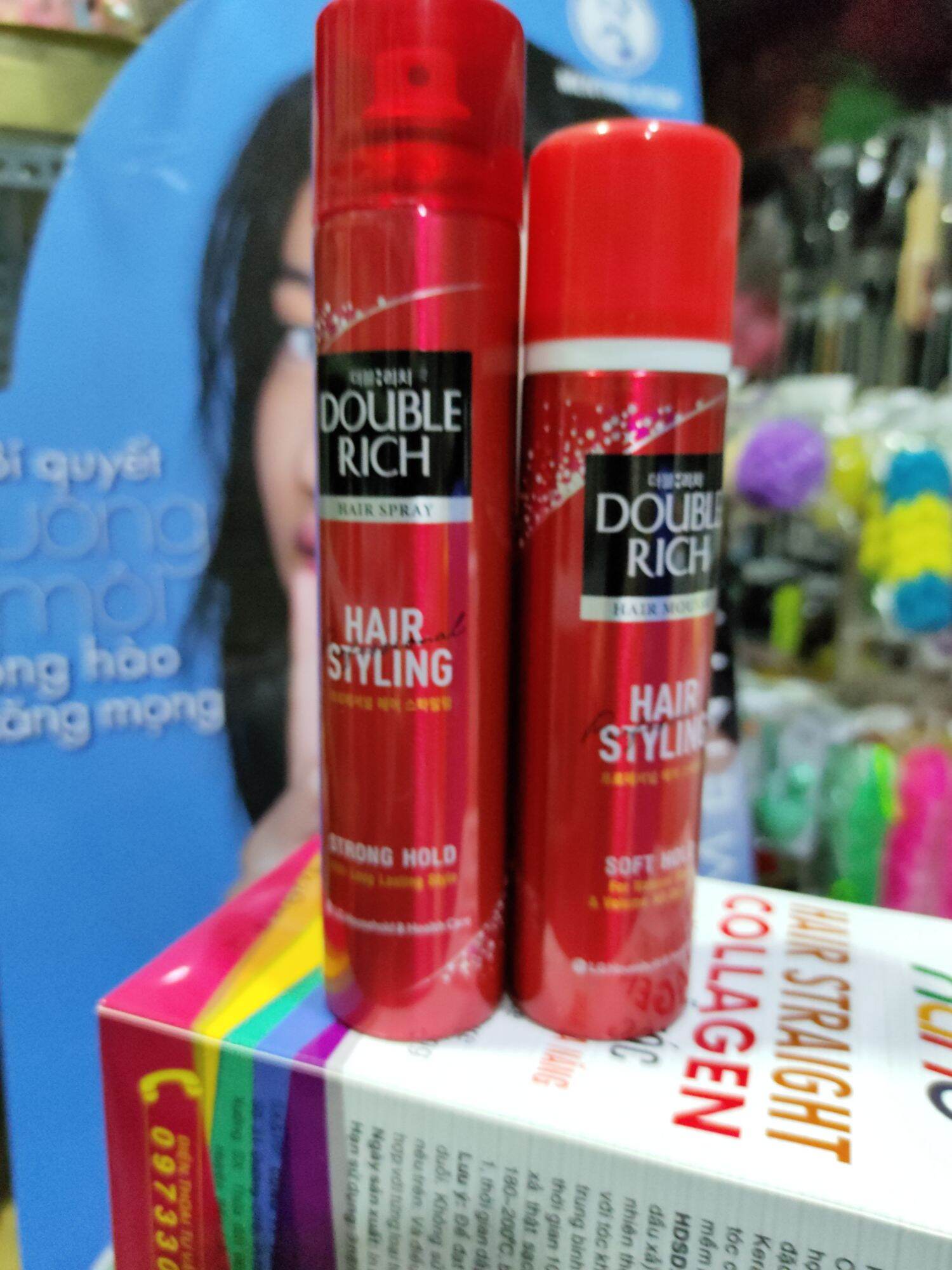 Keo bọt dưỡng tóc Double Rich Hair Mousse Hard Hold 150ml  VNCMART