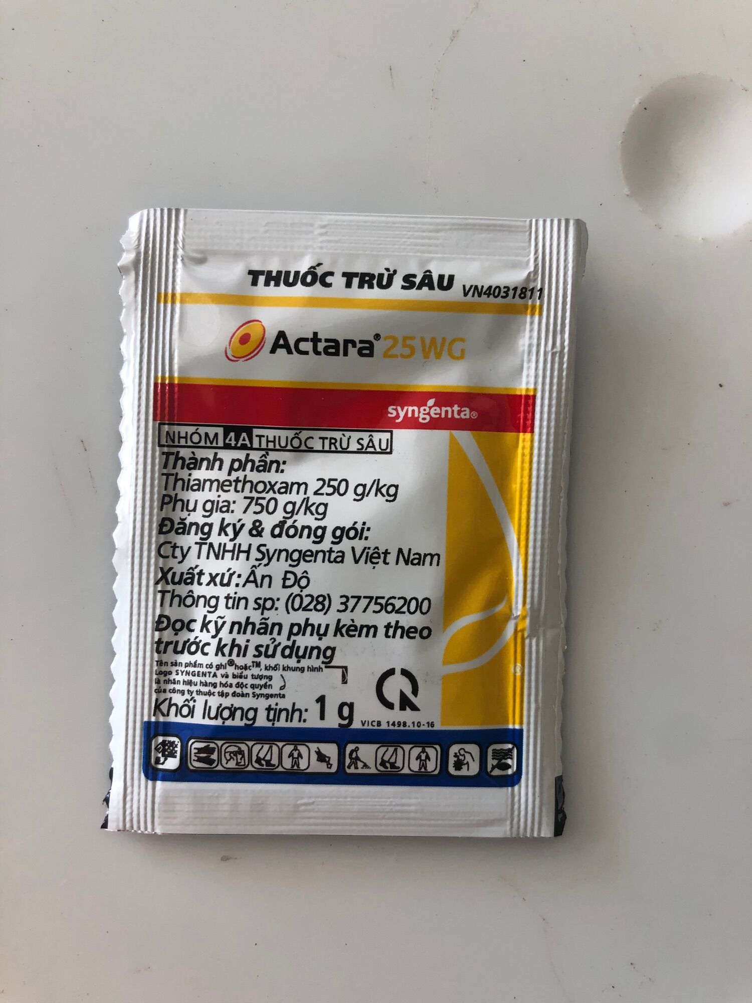 Thuốc trừ sâu Actara 1gr - Trừ rầy nâu, bọ trĩ, rệp sáp