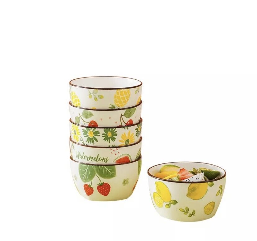 Set Bát sứ hoạ tiết dùng để ăn dặm, decor