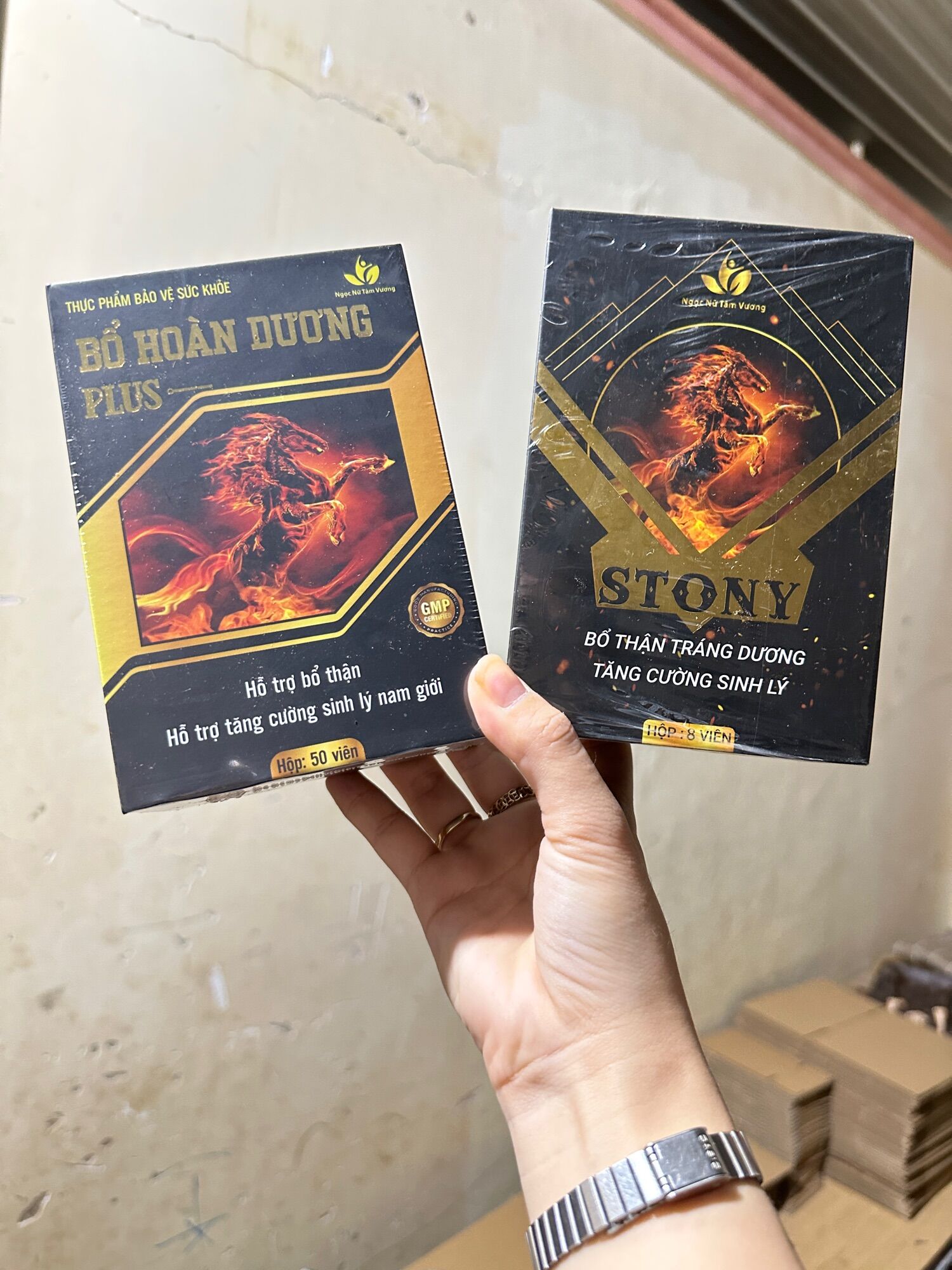 Combo bổ hoàn dương plus 50v + vitamin + kẹo stony 8 vien