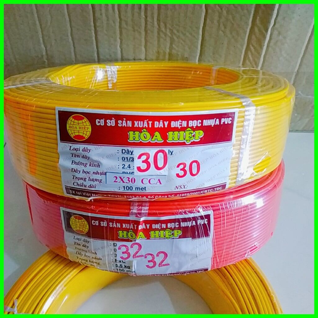 Dây điện đôi 0.75 mềm bọc nhưa pvc Hiệp Hoà giá rẻ