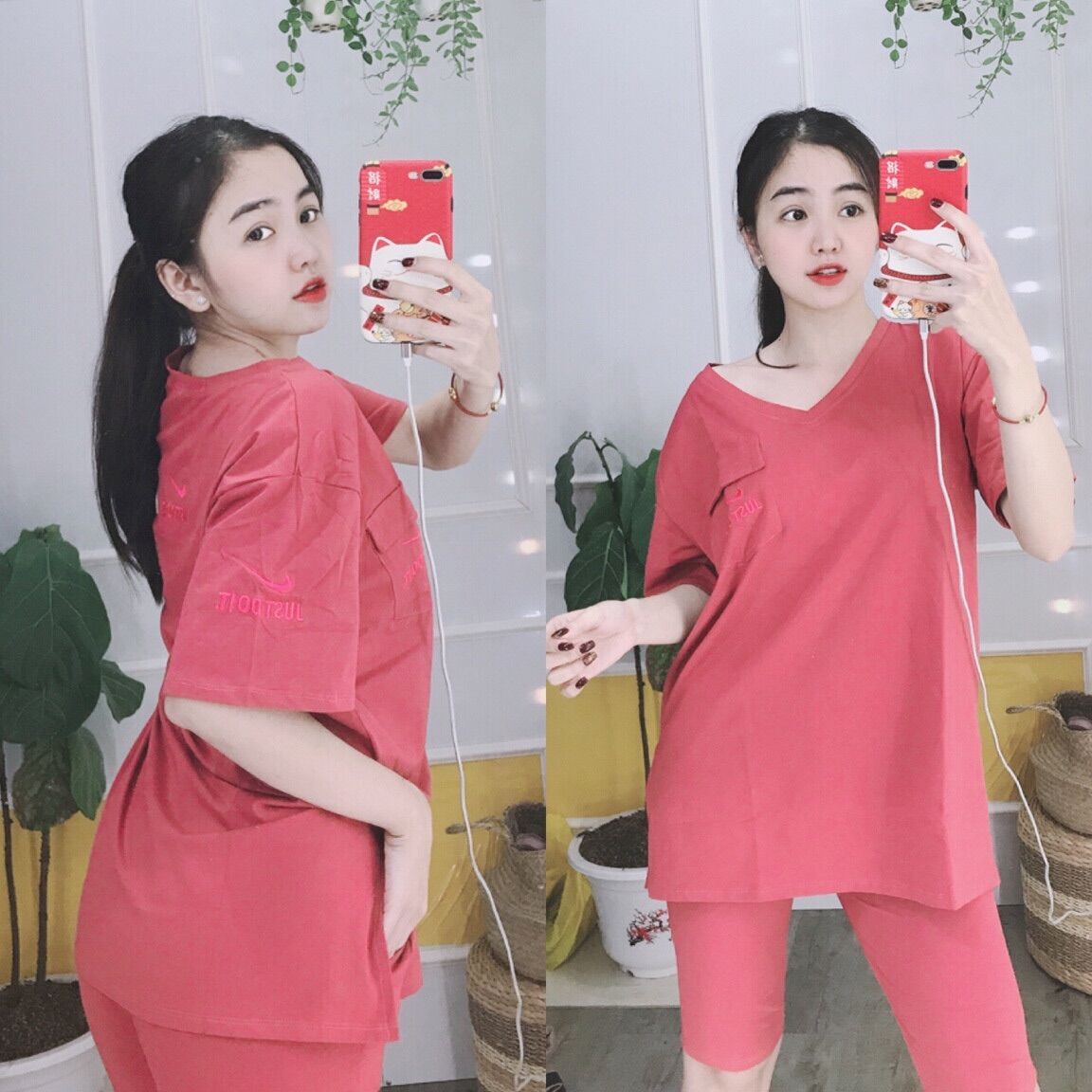 [CÓ BIGSIZE TỚI 85KG] Set bộ, đồ bộ lửng mặc nhà thun cotton dễ thương