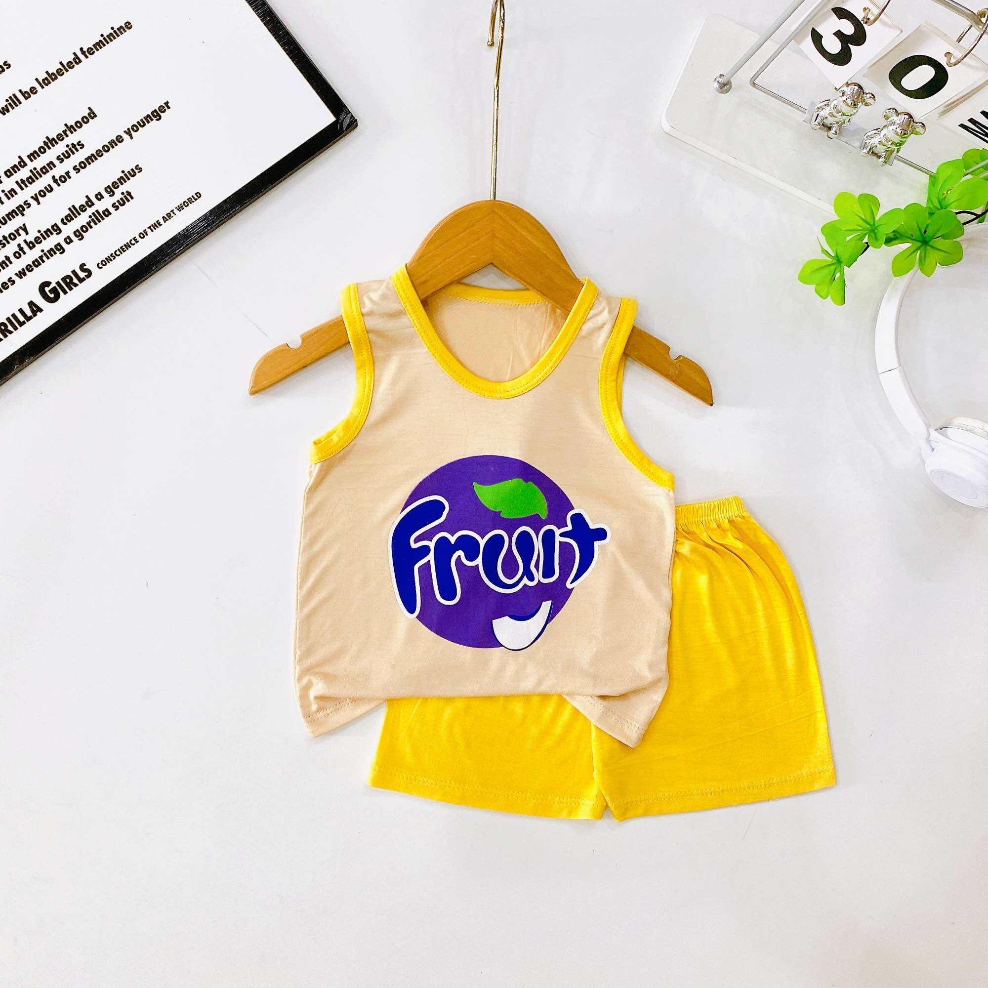 [Tặng lồng đèn trung thu với đơn 150k] {SALE chọn màu} Bo Thun lạnh minkymom in hình trái cây, nước ngọt, hình con vật vải đẹp