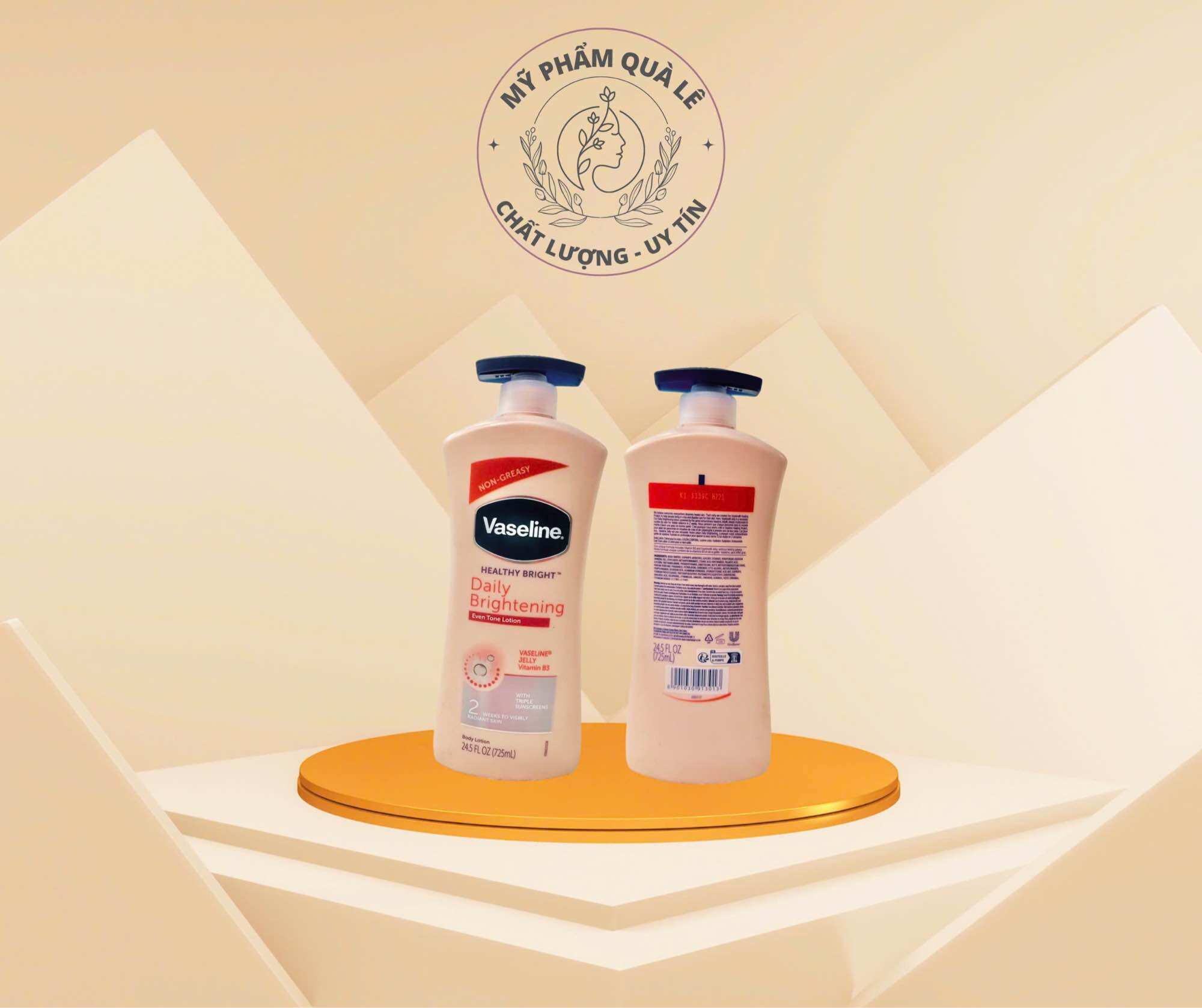 Sữa dưỡng thể Vaseline healthy white UV lightening dưỡng mềm mịn,sáng da chai vòi 725ml