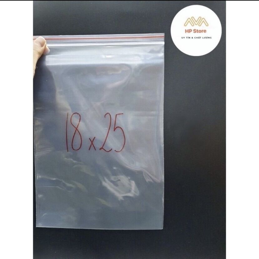 ❤️Túi Zip Chỉ Đỏ Lớn 100g Size 25cm x 18cm