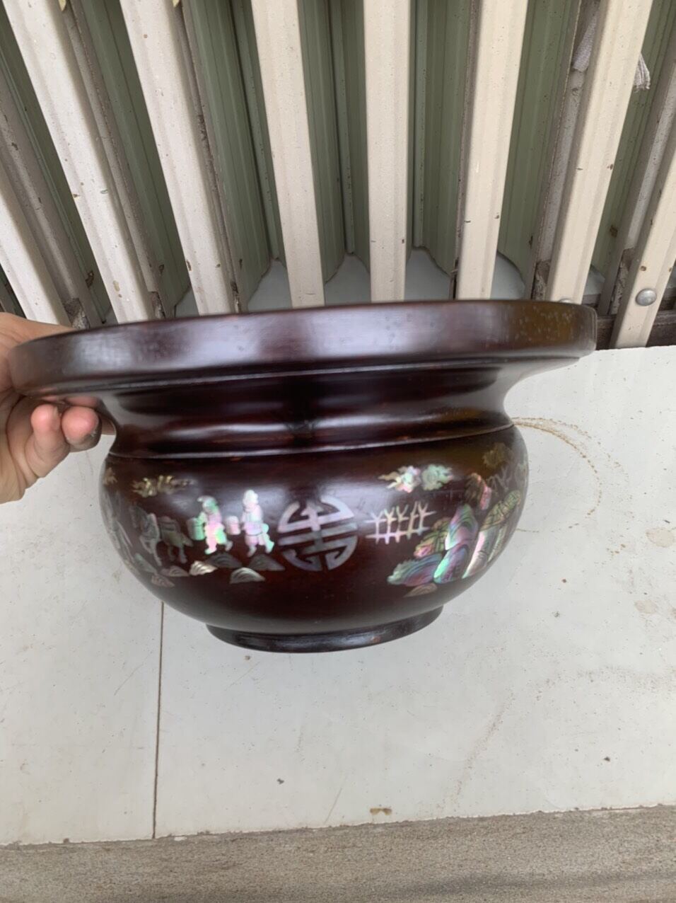 Bát gỗ gụ khảm đẹp